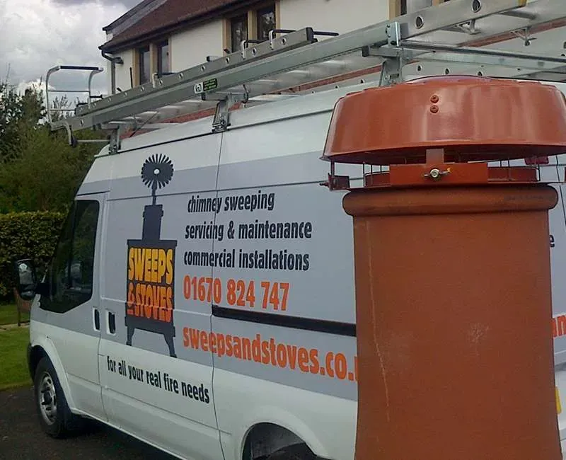 Van and chimney